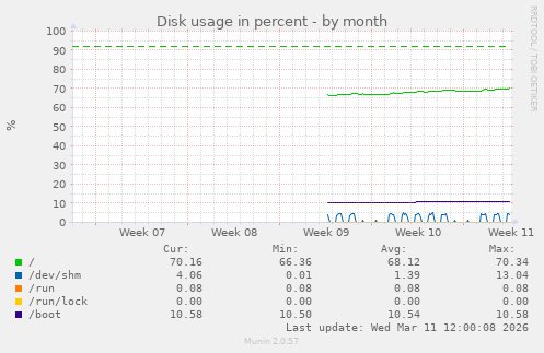 Disk usage in percent