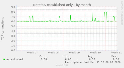 Netstat, established only